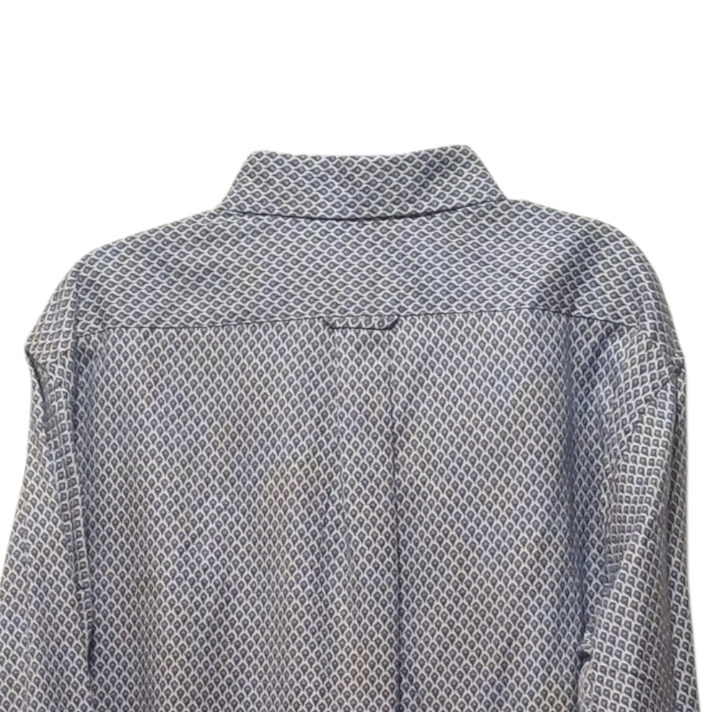 Roundtree & Yorke - NWOT White & Blue Diamond Design, Button Down Collar, XL - Picture 6 of 8
